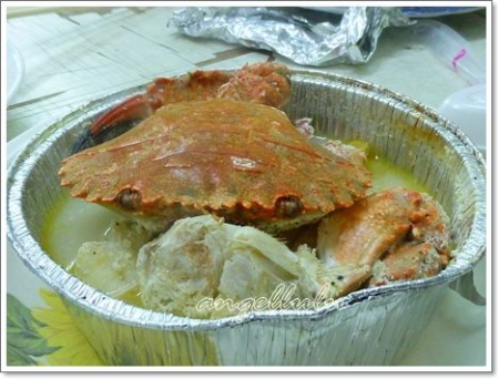 燒烤 奶油螃蟹：廟口旁奶油螃蟹 -很重的阿摩尼亞味